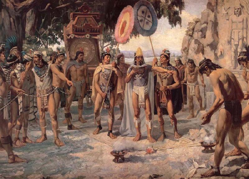  Montezuma responds to Chapultepec for develar the esculturos of its ancestros